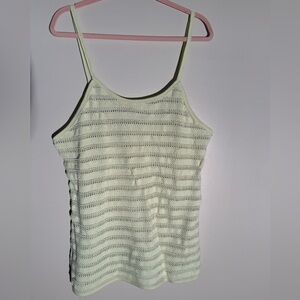 We The Free Pale Lime Open Knit Camisole